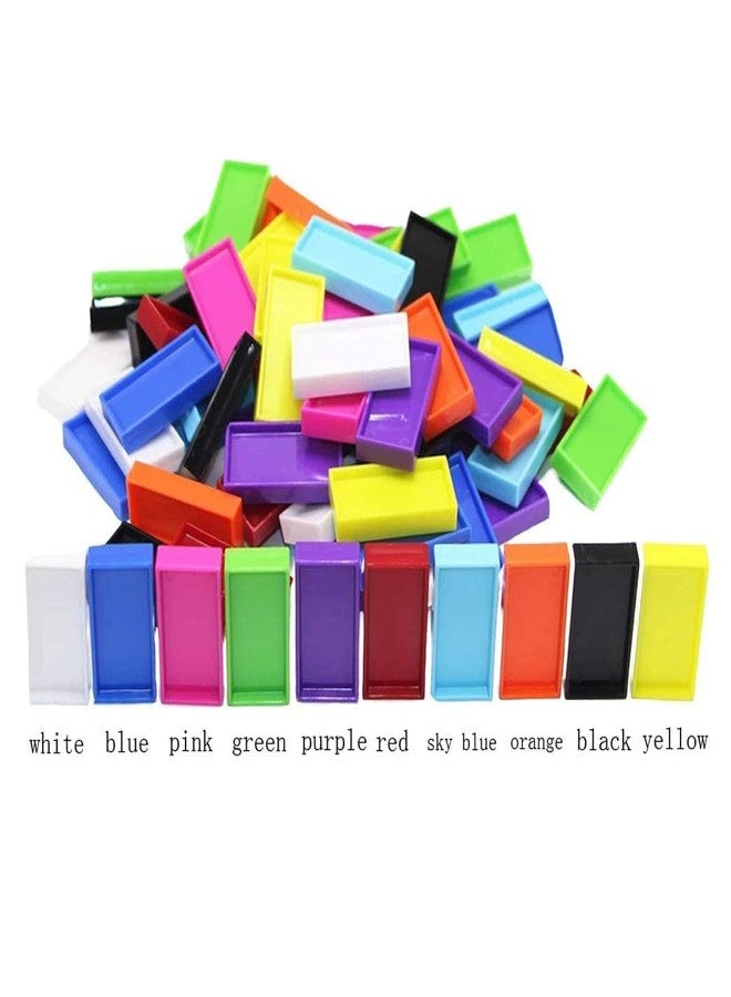 PULSBERY مجموعة مكعبات بناء بلاستيكية كبيرة الحجم من PULSBERY، مجموعة مكعبات متشابكة للأطفال من عمر سنتين إلى 9 سنوات، بنين وبنات (متعددة الألوان، لعبة مكعبات دومينو بلاستيكية) - Image 3